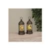 10.6 inch Lighted Spinning Water Lantern with Yellow Birds or Butterflies in a Birdcage Shaped Lantern (Yellow Birds) view 1