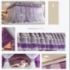 ZYYWX Bed Canopy Princess Style Lace Tent, Floor-to-Ceiling Mosquito Net/Bed Curtain with Stainless Steel Bracket, Easy to Install (Color : A8, Size : 180x200x210cm) view 2