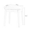 Solid Wood Stool Wooden Small Foot Step Stools Wooden Stool Small Stools Stacking Stools Wood Stool Wooden Stacking Stools Wooden Bench Footrest Small Ottoman Stool Seat Chair Footstool with Sponge S view 3