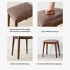 Solid Wood Stool Wooden Small Foot Step Stools Wooden Stool Small Stools Stacking Stools Wood Stool Wooden Stacking Stools Wooden Bench Footrest Small Ottoman Stool Seat Chair Footstool with Sponge S view 4