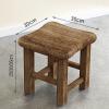 Solid Wood Stool Wooden Small Foot Step Stools Wooden Stool Step Small Footstool Bench Plant Stand Rustic Fishing Wood Stools for Adults Living Room,Bathroom, Kitchen, Office, Garden Small Seat view 3