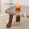 Solid Wood Stool Wooden Small Foot Step Stools Wooden Stool Step Small Footstool Bench Plant Stand Rustic Fishing Wood Stools for Adults Living Room,Bathroom, Kitchen, Office, Garden Small Seat view 4