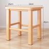 Solid Wood Stool Wooden Small Foot Step Stools Wood Step Stool, Portable Rectangle Bed Stool, Small Step Ladder for Kitchen Bathroom, Foot Rest Stools Under Desk, Strong and Durable for Adults and El view 2