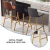 LOUFOU Counter Height Bar Stools PU Leather Barstools with Back, Armless Bar Chairs Dining Chairs Set of 2, for Kitchen Counter, Home and Restaurants Indoor Outdoor 65/75cm view 4