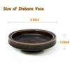 Japanese Classical Ikebana Vase Kit, Minimalist Ceramics Flower Pot Flower Shallow Container with 2.4inch Flower Frog and 2-in-1 Flower Arrangement Kenzan Needle Straightening Tool view 2