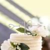 Silver Glitter Wedding Cake Topper, Boho Custom Initials Cake Topper, Anniversary Baptism Cake Topper You & Me Anniversary Cake Topper, Groom Party Decor view 4