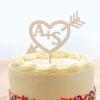 Wooden Wedding Cake Topper, Monogram Custom Initials Personalized Mr And Mrs Cake Toppers, Cute Wedding Cake Topper Rustic Wedding Cake Topper, Romantic Wedding Decoration view 1