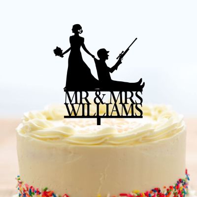 Mr&Mrs Personalized Bride & Groom Silhouette Cake Toppers, Black Acrylic Wedding Cake Toppers, Silhouette Baby Shower Cake Topper, Rustic Wedding Cake Topper, Wedding Bridal Shower Anniversary