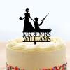 Mr&Mrs Personalized Bride & Groom Silhouette Cake Toppers, Black Acrylic Wedding Cake Toppers, Silhouette Baby Shower Cake Topper, Rustic Wedding Cake Topper, Wedding Bridal Shower Anniversary view 1