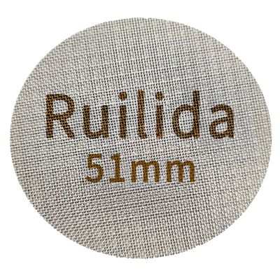 Ruilida Espresso Puck Screen 51mm, Reusable 1.7mm Thickness 150m 316 Stainless Steel Professional Barista Coffee Filter Mesh Plate for Espresso Portafilter Filter Basket (51mm)