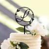Laser Cut Monogram, Rustic Wedding Cake Topper, Personalized Wedding Cake Topper Name, Script Letter Cake Topper, Acrylic Cake Topper Black, Party view 3