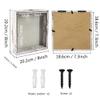 FramePro Small Shadow Box Seashell Collection White 8x8 Top Loading Display Case Frame with Slot, Movie Travel Sporting Events Concert Ticket Stubs Drink Beer Caps Memory Keepsake Box view 3