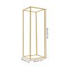 2Pcs Metal Flower Floor Vase Column Flower Stand Geometric Centerpieces Vase for Home Party Wedding Table Decoration Supply Gold (2PCS 11x11x31.5 inch) view 4