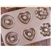 cheesecake pan Fluted Cake Pan Non-stick Carbon Steel Fancy Donuts Molds Gold Bakeware 6-Cups Multi-cavity Mini Cake Pan Flower Heart Shape cake mold (Size : Fancy shape) view 3