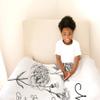 NAZENTI Mother's Day Blanket- Personalized Blanket Letter Blanket Birthday Gift for Mom Gift for Her Nana Birthday Gift for Mom Grandma Gift for Wife Flower Black White (Black White) view 3