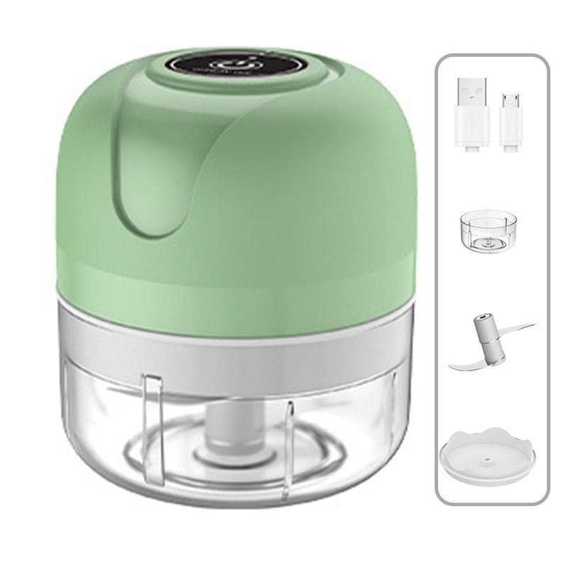 Garlic Press Mini Electric Garlic Chopper Ginger Masher Machine USB Charging Chili Vegetable Crusher Kitchen Tool 100/250mL (Color : A-100ml)