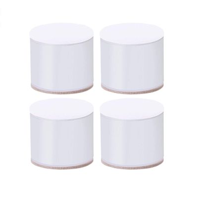 LUOFDCLDDD Furniture Legs4 Liftniture Risers Bed Risers,Self-Adhesiveniture Legs Made of Carbon Steel,Raised Cabinet Legs Chair Bed Sofa and Coffee Table Feet,Round,Punch-Free/White/6 * 5Cm