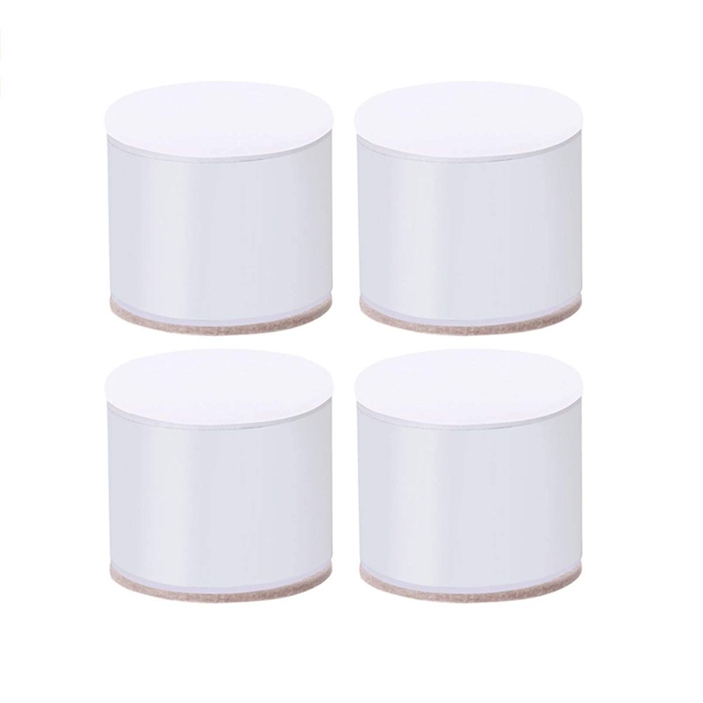 LUOFDCLDDD Furniture Legs4 Liftniture Risers Bed Risers,Self-Adhesiveniture Legs Made of Carbon Steel,Raised Cabinet Legs Chair Bed Sofa and Coffee Table Feet,Round,Punch-Free/White/6 * 5Cm