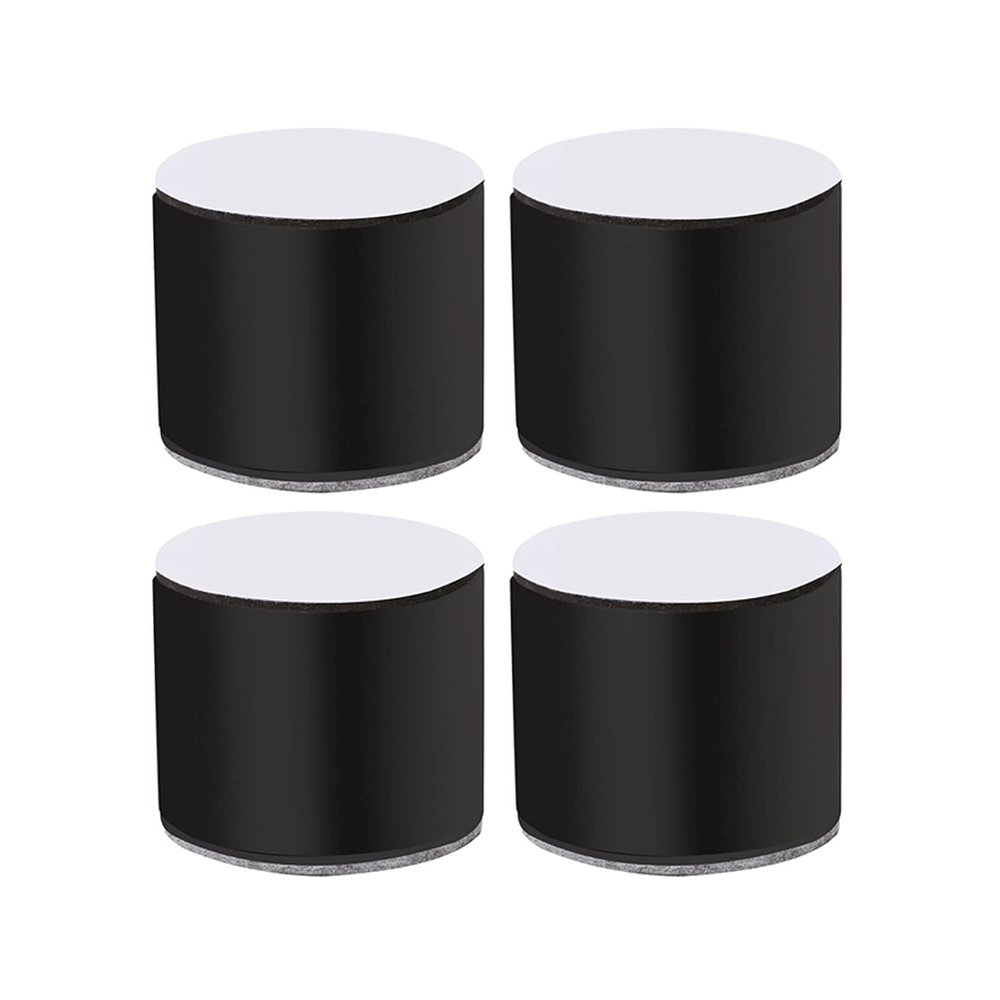 LUOFDCLDDD Furniture Legs4 Liftniture Risers Bed Risers,Self-Adhesiveniture Legs Made of Carbon Steel,Raised Cabinet Legs Chair Bed Sofa and Coffee Table Feet,Round,Punch-Free/Black/6 * 5Cm