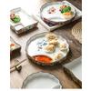 plates Personality Japanese Round Ceramics Plate for Kitchen Spaghetti Sushi Maincourse Fruit Snack Plate 6.5 Inch 8.5 Inch dinner plates (Pattern : Yellow bird, Size : 6.5 inch) view 3