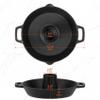 Onlyfire Universal Cast Iron Chicken Roaster, Pre-Seasoned Poultry Roaster Beer Can Turkey Holder with Roasting Pan for Most Grills and Oven view 2