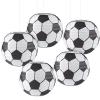 Kesoto 12 Inch Soccer Paper Lanterns - Pack of 5, Black, LED, Not Water Resistant, Soccer-Themed Paper Lantern, Lantern view 1