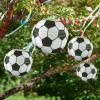 Kesoto 12 Inch Soccer Paper Lanterns - Pack of 5, Black, LED, Not Water Resistant, Soccer-Themed Paper Lantern, Lantern view 2