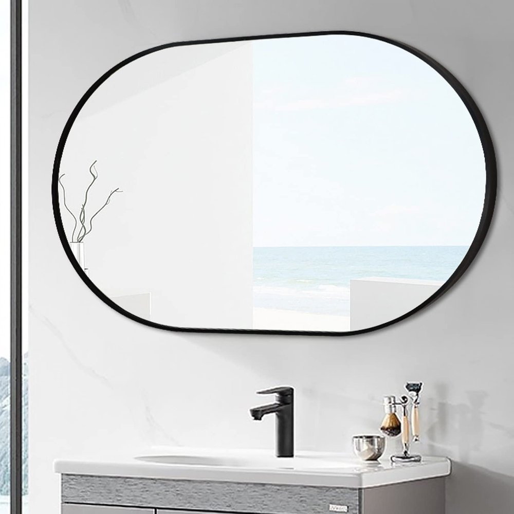 WX-7WXFC Personal Makeup Mirrors,Metal Framed Bathroom Mirror,Thick Mirror,Clear Imaging,Aluminium Frame Wall Mirror,Dresser,Bedside Table,countertop,Bathroom,Wall Mirror
