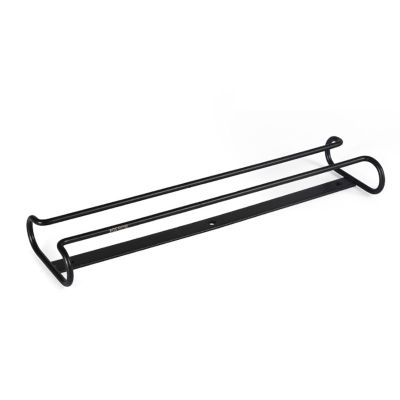 14 Inch Wine Glass Rack, Stainless Steel Under Shelf Wine Glass Holder, Can Hold 3-5 Wine Glasses, Hanging Hanger Stemware Holder For Bar Kitchen(Black/Chrome) (Color : Black, Size : 1pcs)