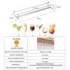 14 Inch Wine Glass Rack, Stainless Steel Under Shelf Wine Glass Holder, Can Hold 3-5 Wine Glasses, Hanging Hanger Stemware Holder For Bar Kitchen(Black/Chrome) (Color : Black, Size : 1pcs) view 2