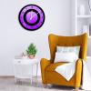 Decorative Silent No Ticking Wall Clock Circle Purple Black Round Modern Wooden Clocks for Bedroom Living Room Home Office School Wall Art Decor, 10 Inches view 4