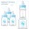 Tondiamo 48 Pcs Blue Baby Shower Mini Bottle Favors 1.5 x 3.5 Inch Baby Shower Candy Jar Mini Milk Bottle Party Favor Fillable Gift Boxes for Boys Girls Birthday Party Games Decorations view 3