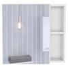 Tuhome Oman Medicine Cabinet - Color White - Material Engineered Wood view 1