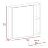 Tuhome Oman Medicine Cabinet - Color White - Material Engineered Wood view 2