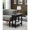 Home Square Furniture Top End Table in Black Wood Finish - Set of 2 view 2