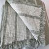 100% Cotton Muslin Striped Throw Blanket, 4 Layers Bedspread, Soft Turkish Cotton Muslin Bed Cover, Reversible Coverlet, Green (Full/Queen Size 91x95-230x240cm) view 2