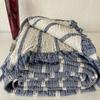 100% Cotton Muslin Throw Blanket, 4 Layers Bedspread, Soft Turkish Cotton Muslin Bed Cover, Reversible Coverlet, Indigo Blue (Throw 47x71-120x180cm) view 2