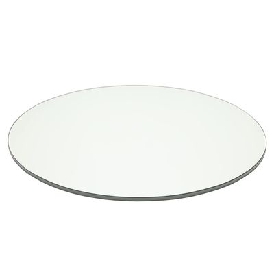 37" Round Tempered Clear Glass Table Top - 1/4" Thick with Flat Polish Edge