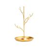 jinyi2016SHOP Jewelry Hanger Freestanding Jewelry Hanger Tree-Shaped Iron Tray Jewelry Rack Creative Girls Dressing Table Earrings Necklace Storage Display Rack Jewelry Tree (Color : Gold) view 1