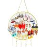 jinyi2016SHOP Jewelry hanger Exquisite Interior Ornament Metal Grid Shape Earring Holder Wall Mounted Hanging Jewelry Organizer with Hooks for Dangle Jewelry tree view 3