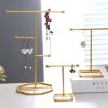 jinyi2016SHOP Jewelry Hanger Creative Wrought Iron Jewelry Rack Ring Earrings Necklace Hanger Storage Rack Live Shooting Props Display Stand Ladies Jewelry Tower Jewelry Tree (Color : Small) view 3