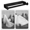 Stainless Steel Paper Towel Holder Punch-Free Towel Rack Wall Mounted Roll Paper Stand for Bathroom Kitchen Wipes Hanging,Black,China view 4