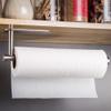 Kitchen Bathroom Fashion Self-Adhesive Tissue Roll Holder Portable Paper Towel Rack for Kitchen Bathroom Silver,Silver view 2