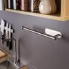 Kitchen Bathroom Fashion Self-Adhesive Tissue Roll Holder Portable Paper Towel Rack for Kitchen Bathroom Silver,Silver view 3