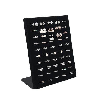 jinyi2016SHOP Jewelry Hanger Velvet Ring Display Holder Stand for Store 50 Seat for Rings Storage Jewelry Display Wall Jewellry Organizer Rack Jewelry Tree (Color : Black)