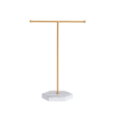 jinyi2016SHOP Jewelry Hanger Jewelry Stand Metal T Shape Jewelry Display Bracelet Chain Necklace Earring Rings Display Rack Organizer Shelf Jewelry Tree (Color : White)