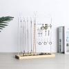 jinyi2016SHOP Jewelry Hanger Creative Wrought Iron Earrings Holder Home Jewelry Storage Rack Hanging Necklaces Rack Display Rings Tray Jewelry Display Rack Jewelry Tree (Color : Black) view 4