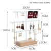 jinyi2016SHOP Jewelry Hanger Creative Earring Rack Storage Hanging Earrings Ear Clip Rack Household Jewelry Display Rack Jewelry Rack Jewelry Tree (Color : Black) view 3