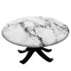ESFVRG Marble Fitted tablecloths for Round Tables, Elastic Edge, Waterproof and wipeable Table Cover, Table Decoration Cloth, Buffet Party and Camping, Fit for 24" Table, view 1