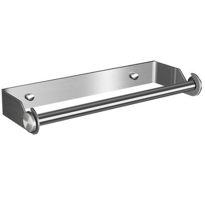 Stainless Steel Paper Towel Holder Punch-Free Towel Rack Wall Mounted Roll Paper Stand for Bathroom Kitchen Wipes Hanging,Silver,China